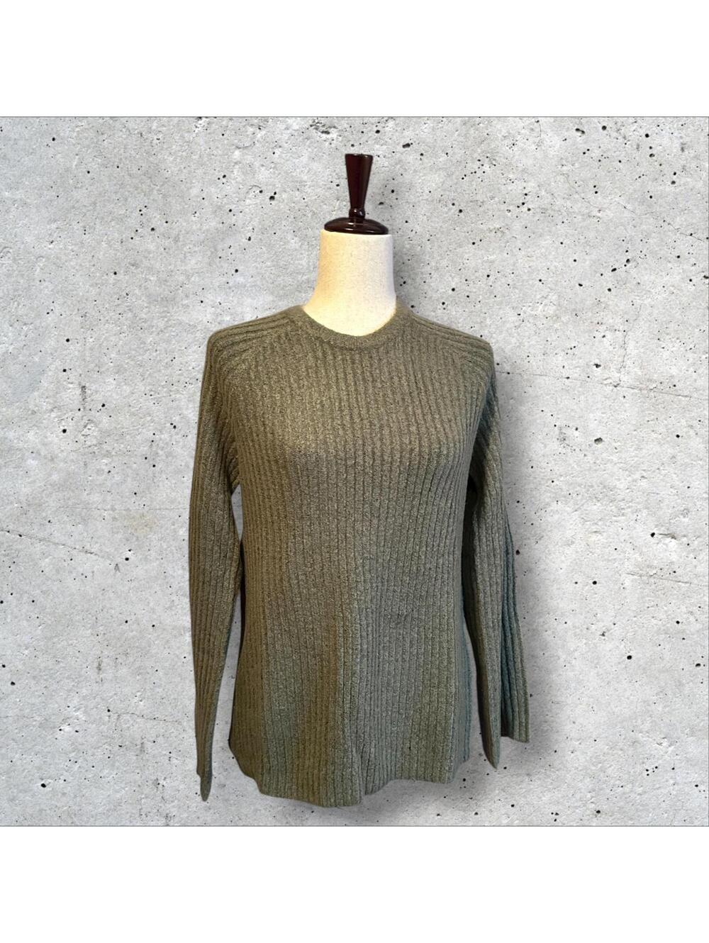 Fever Olive Green Ribbed Knit Sweater Medium NWT